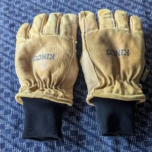 Kinco Pig Skin Leather Work Snow Ski Gloves Unisex Size L Insulated Nik Wax